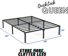 Load image into Gallery viewer, UrbanLab Nest Slumber Queen 14” Quicklock Bed Frame
