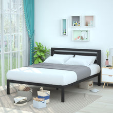 Load image into Gallery viewer, Amazon Basics Full 14” Metal Bed Frame with Modern Headboard (Split Warehouse)
