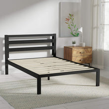 Load image into Gallery viewer, Amazon Basics Full 14” Metal Bed Frame with Modern Headboard
