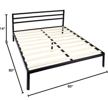 Load image into Gallery viewer, Amazon Basics Queen 14” Industrial Metal Bed Frame with Headboard
