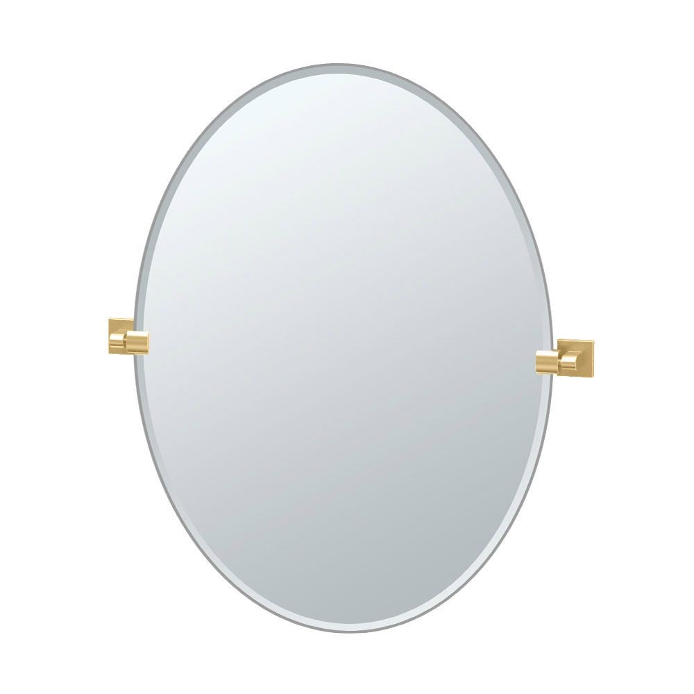 Gatco Elevate Oval Mirror w/ Gold Hardware 24 x 32”
