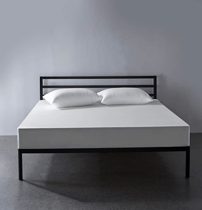 Amazon Basics Full 14” Industrial Metal Bed Frame with Headboard